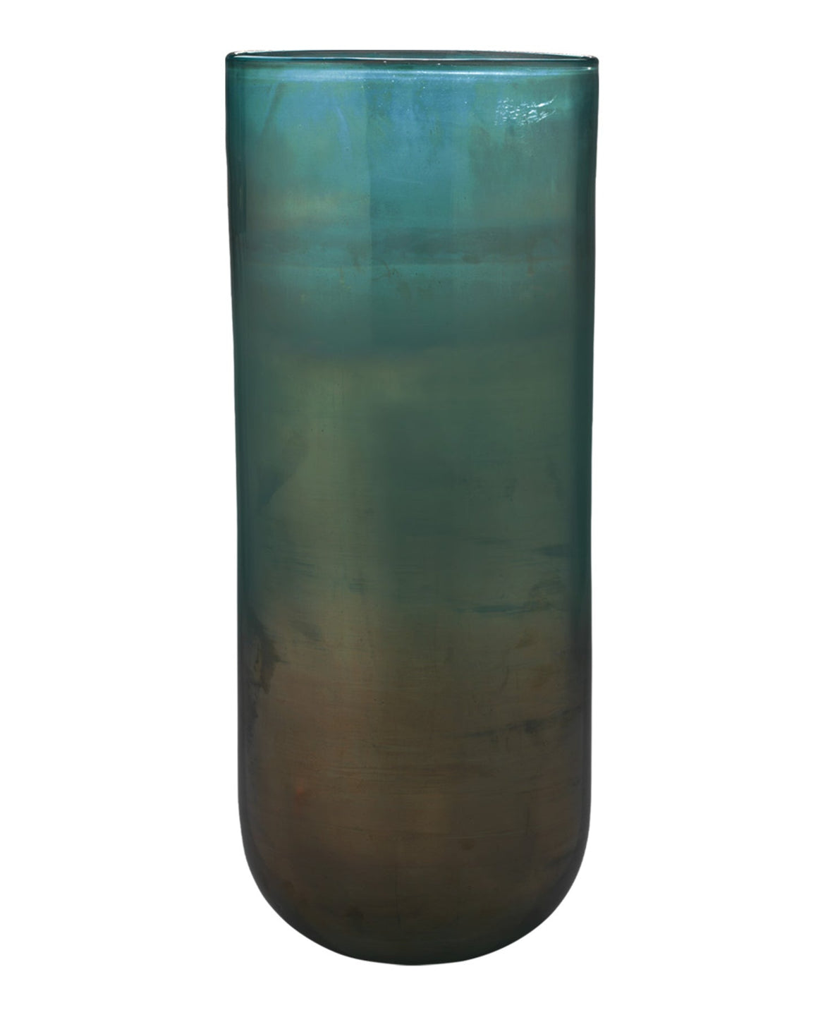Vapor Hand Blown Decorative Glass Vase, Aqua