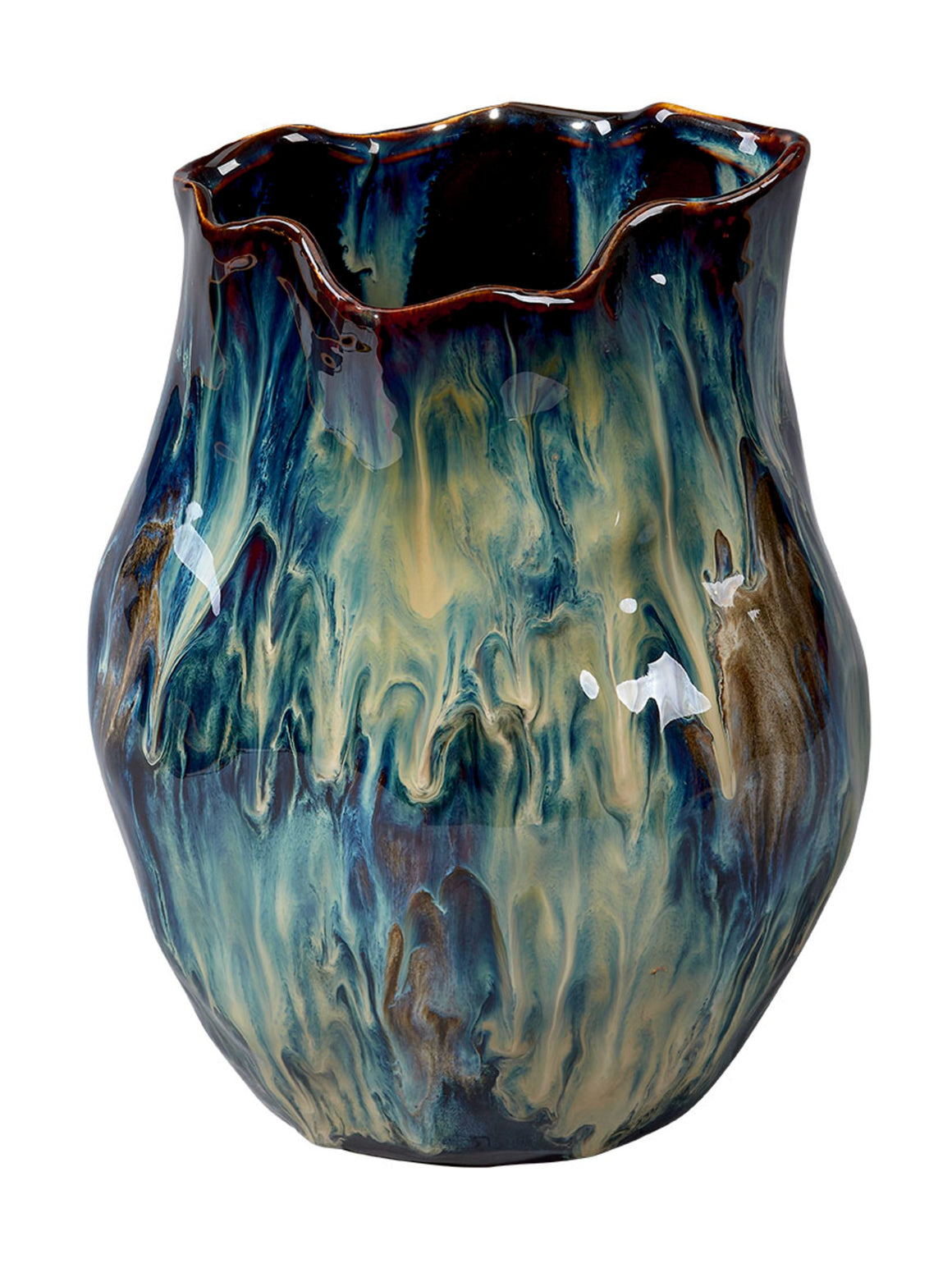 Whirl Ceramic Decorative Vase, Small
