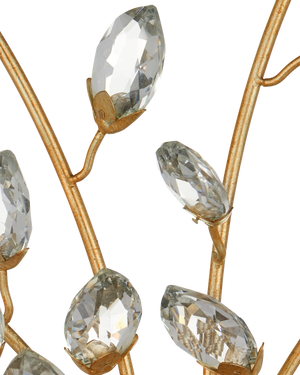 Forget-Me-Not Gold Wall Sconce