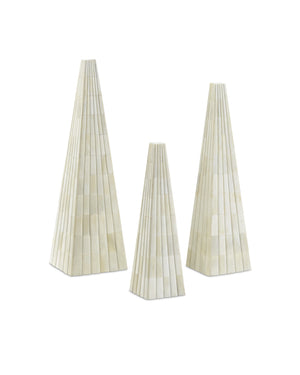 Ossian White Obelisk Set of 3
