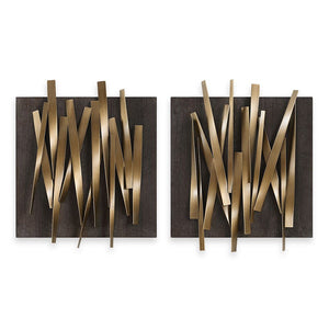 Uttermost Crosshatch Metal Wall Decor Set/2