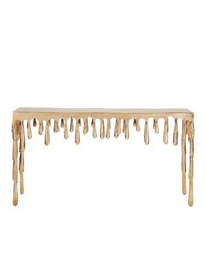 Liquid Gold Console Table