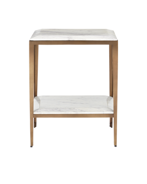Oblique Marble Side Table
