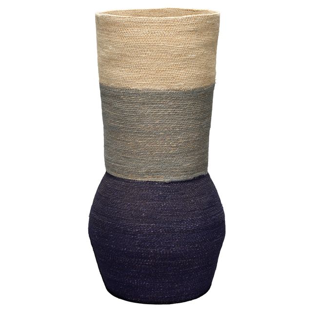 Large Seagrass Beetle Basket, Blue
