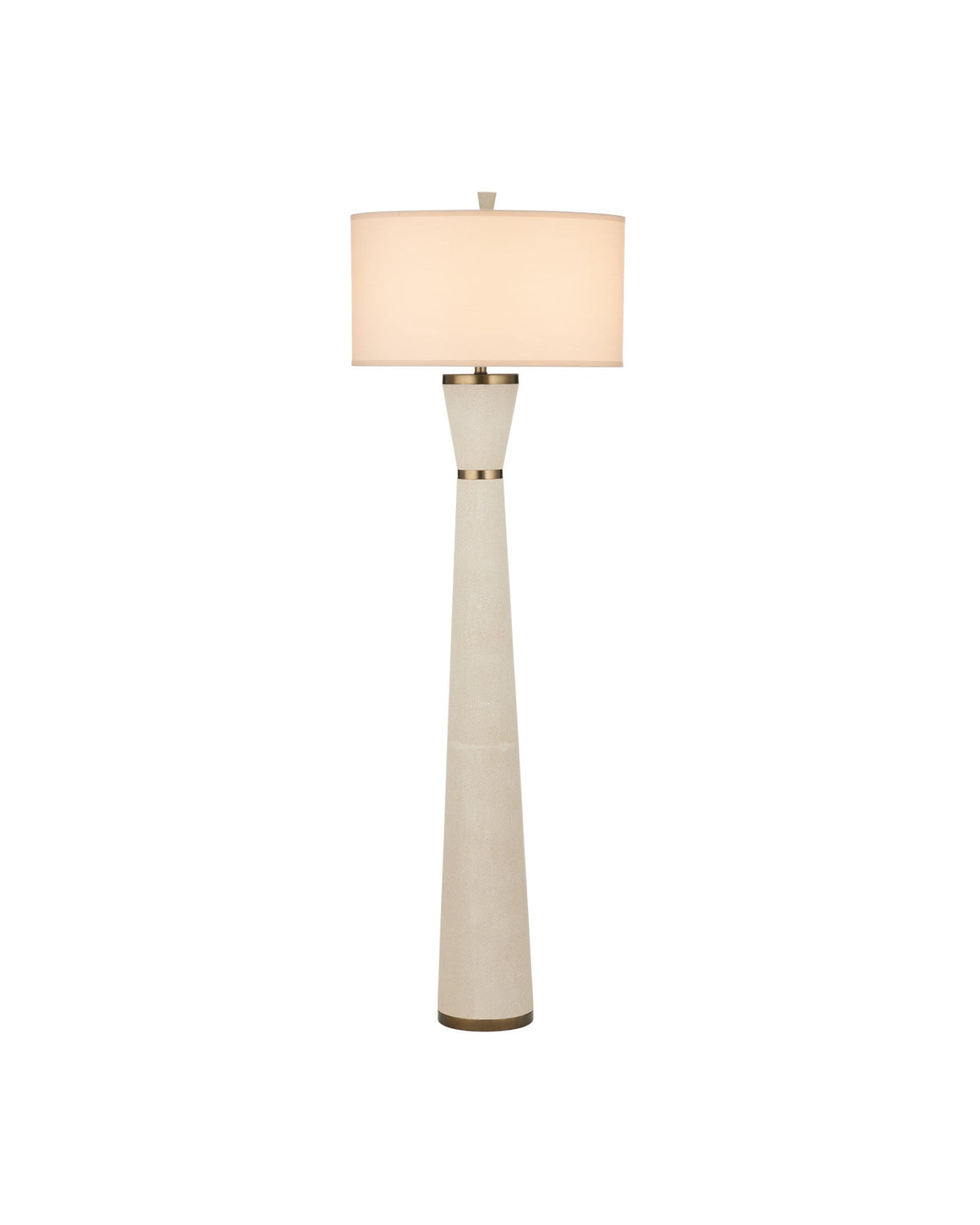 Galuchat Ivory Hourglass Floor Lamp