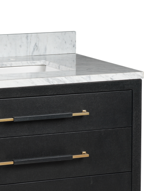 Verona 36" Black Vanity with Rectangular Undermount Sink