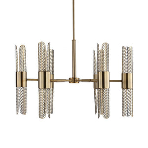 Uttermost Cret 12 Light Brass Chandelier