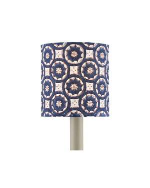 Block Print Navy Multi Drum Chandelier Shade