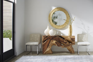 Molten Mirror, Round, Gold Leaf