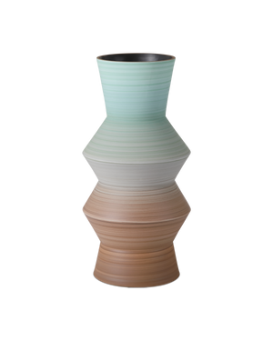 Happy 80's Brown & Pale Blue Vase Set of 2