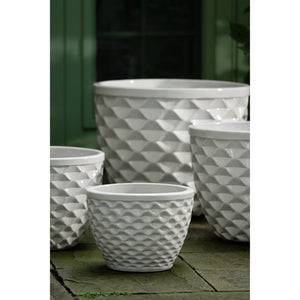 Coco Honeycomb Glazed Terra Cotta Planters – Set of 4