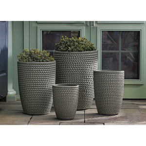 Pewter Green Tall Terra Cotta Coin Pot Planters – Set of 4