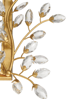 Forget-Me-Not Gold Rectangular Mirror