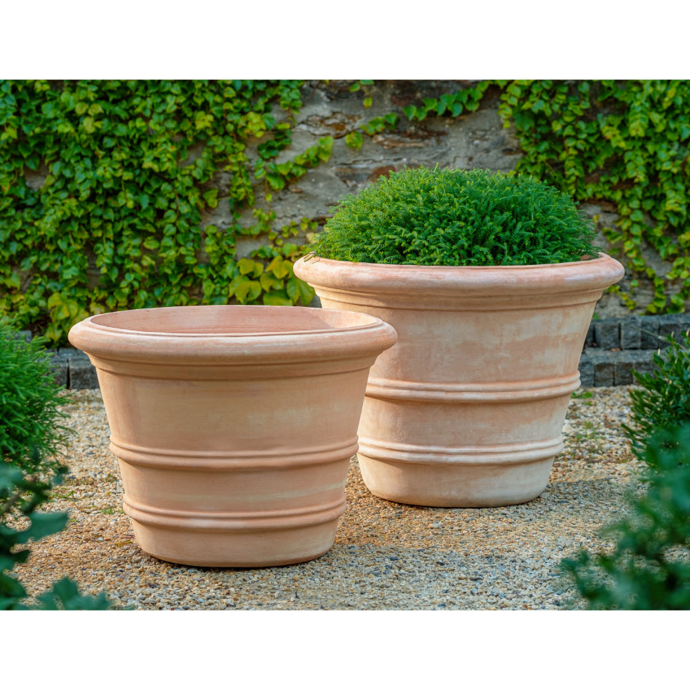 brown terracotta plant pots Classic Double Rolled Rim Terra Cotta Planter – 24