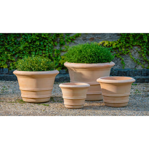 Classic Double Rolled Rim 11.5" Terra Cotta Planter – Set of 3