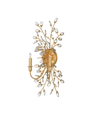 Forget-Me-Not Gold Wall Sconce