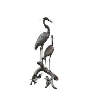 Herons on Branch Bronze