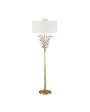 Forget-Me-Not Gold Floor Lamp