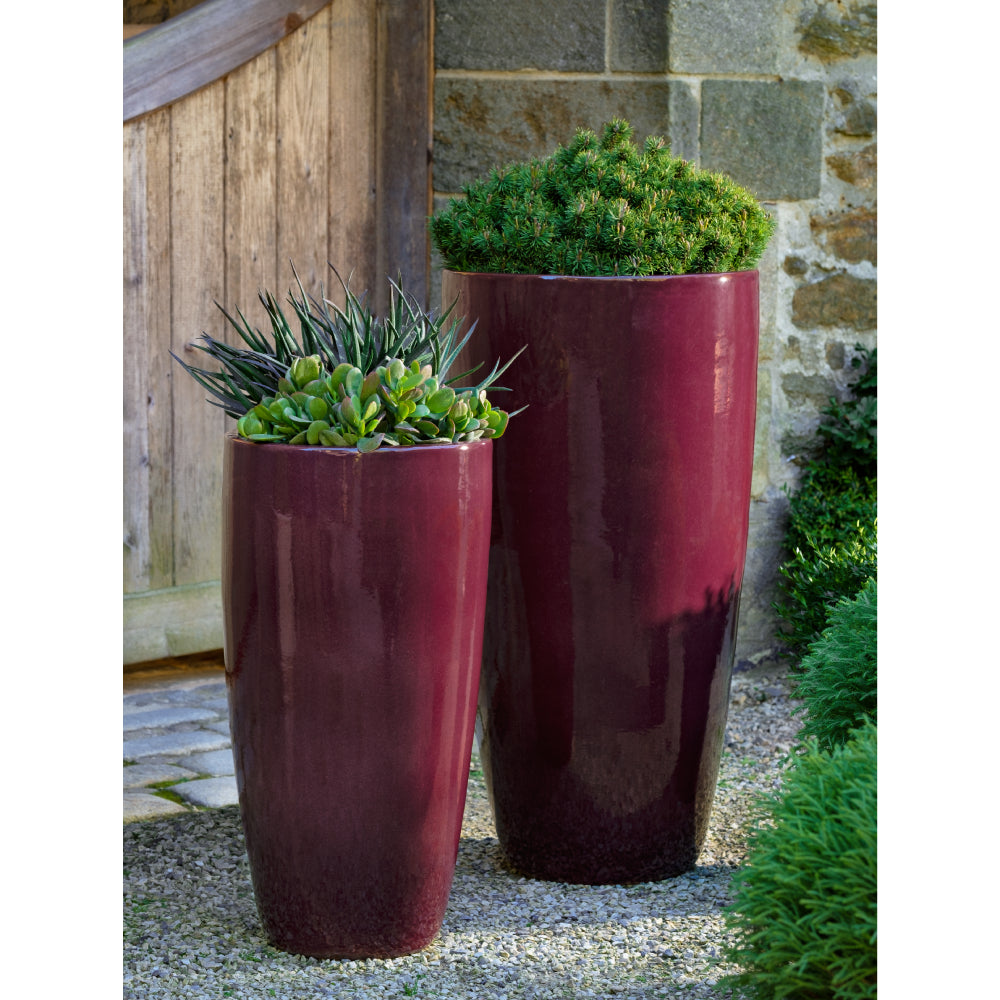 Plum Glazed Rioja Planters – Set of 2