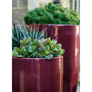 Plum Glazed Rioja Planters – Set of 2