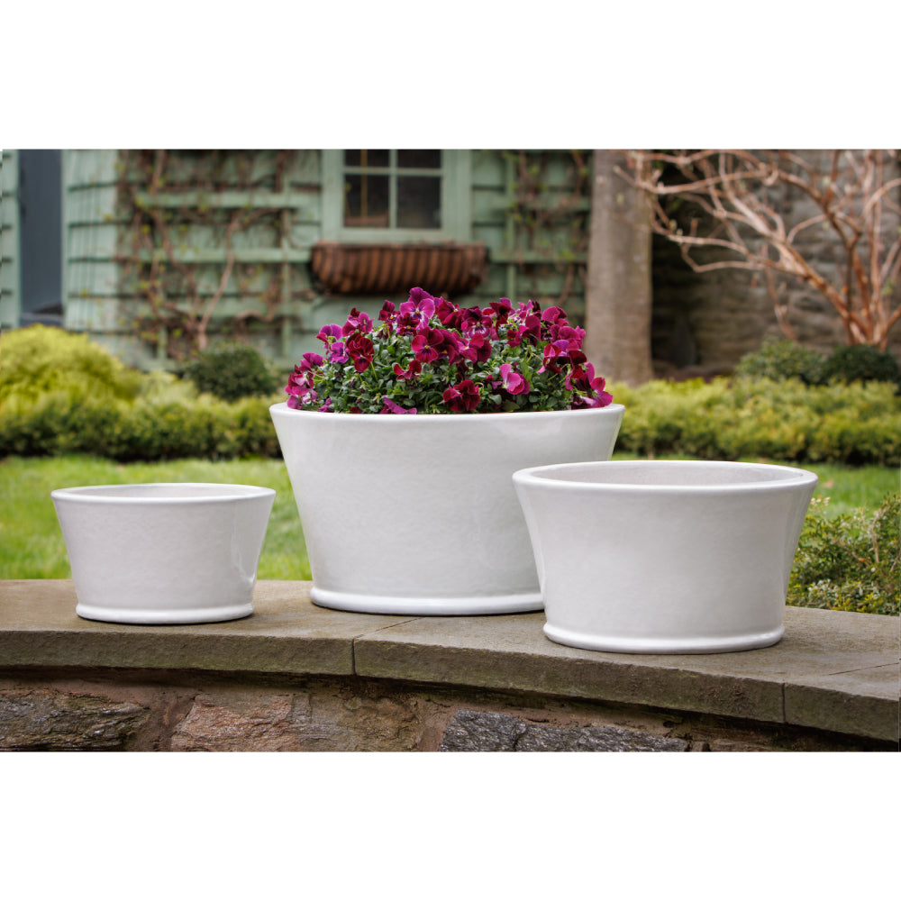 White Darrowby Glazed Planters – Set of 3