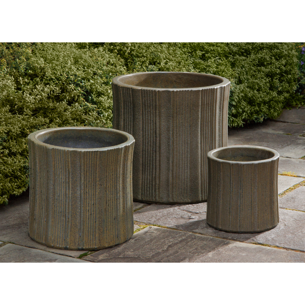 Antique Glaze Brush Pot Glazed Planters – Set of 3