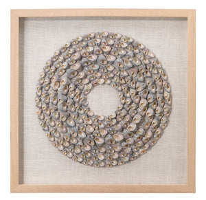 Bora Bora Framed Wall Art, Taupe Snail Shell