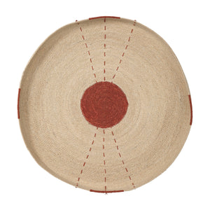 Sundial Seagrass Round Wall Art, Rust
