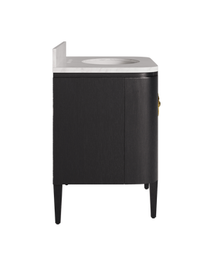 Briallen 36" Black Vanity with Oval Undermount Sink