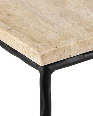 Boyles Travertine Side Table