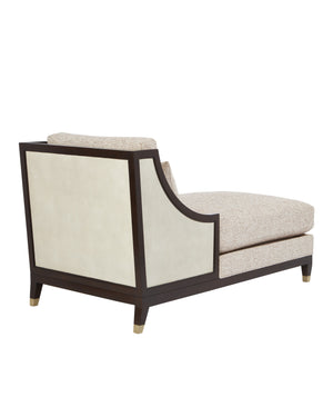 Evie Walnut Chaise - Fava Rosada