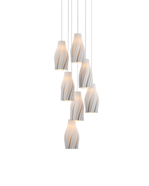 Posh 7-Light Round Multi-Drop Pendant