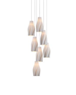 Posh 7-Light Round Multi-Drop Pendant