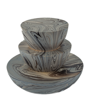 Marbleized Stacking Box Set of 3