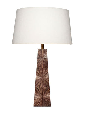 Palm Marquetry Table Lamp