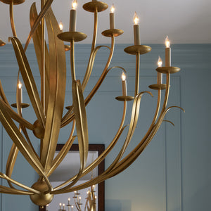 Menefee Large Gold Chandelier