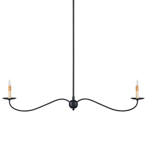 Saxon Black Linear Chandelier