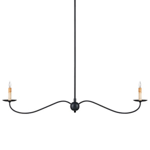 Saxon Black Linear Chandelier