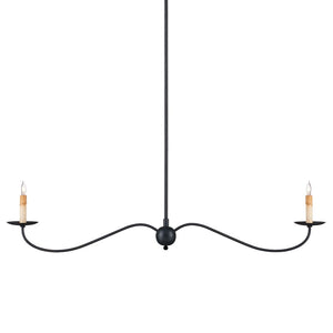 Saxon Black Linear Chandelier