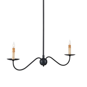 Saxon Black Linear Chandelier