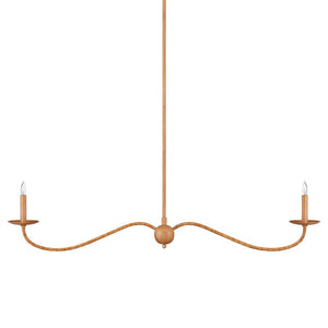 Saxon Rattan Linear Chandelier