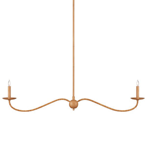 Saxon Rattan Linear Chandelier