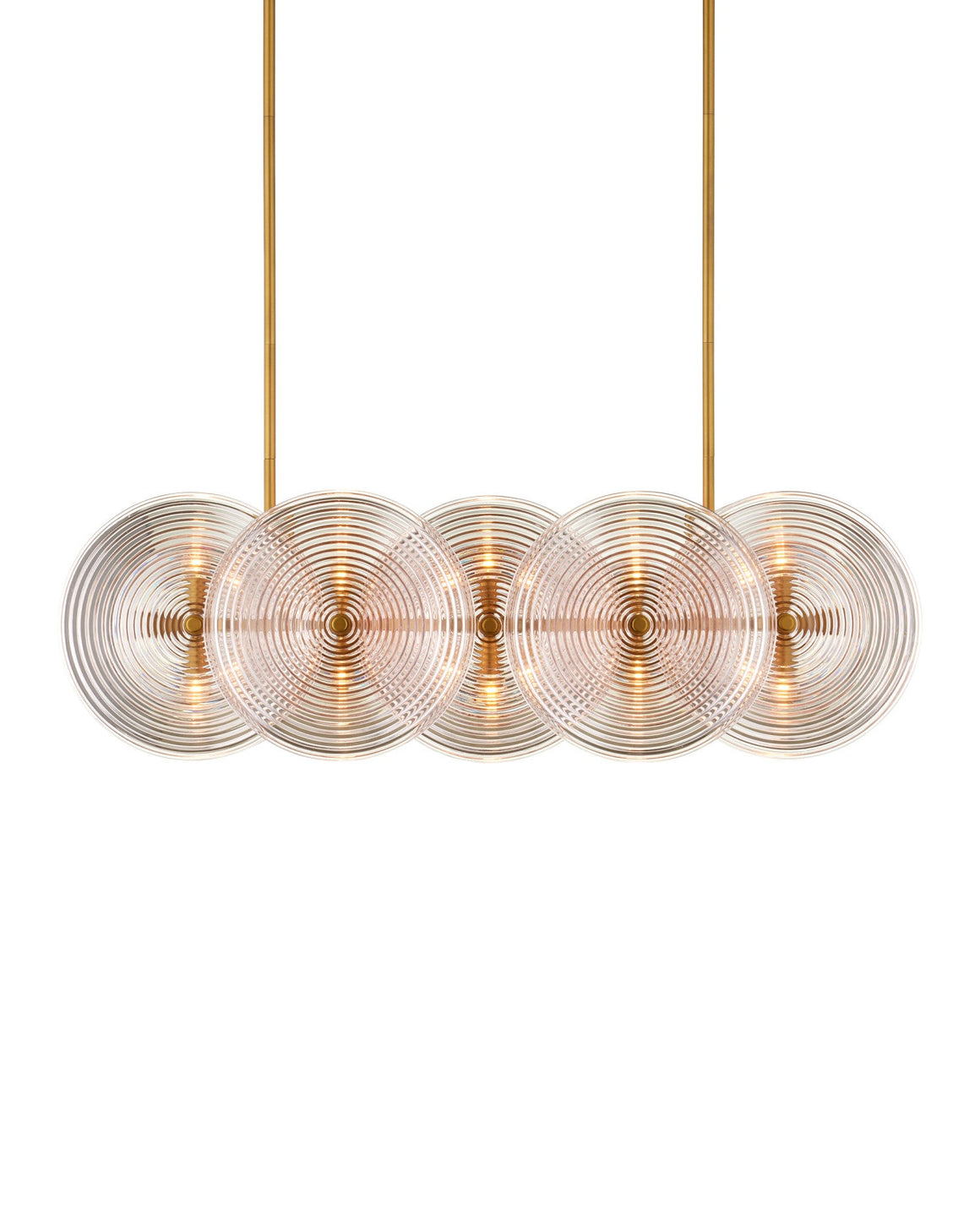 Whirlwind Rectangular Pink Chandelier