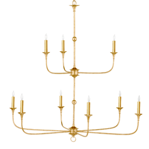 Nottaway Two-Tier Gold Chandelier