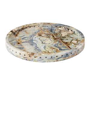 Freya Floral Jade Marble Tray