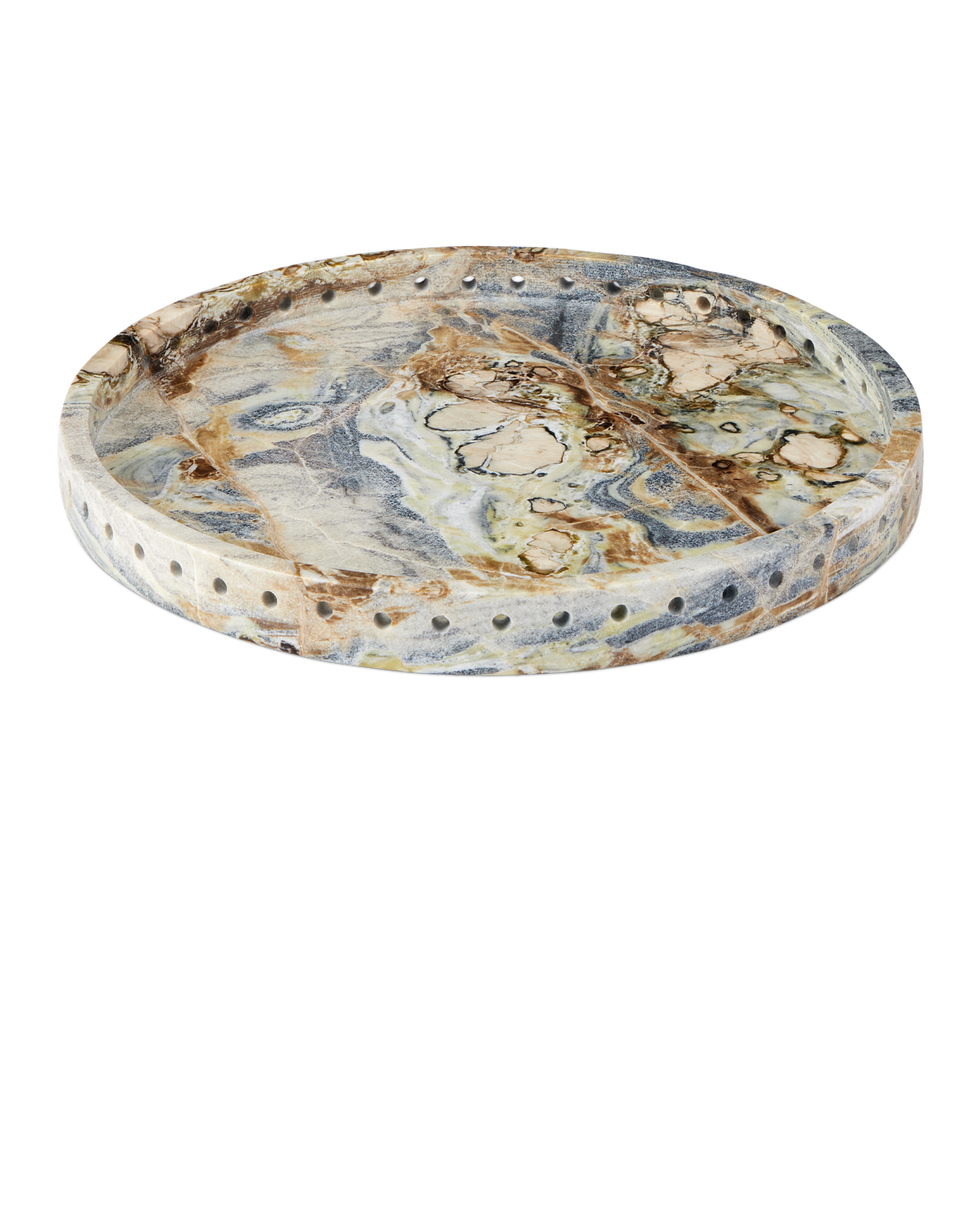Freya Floral Jade Marble Tray