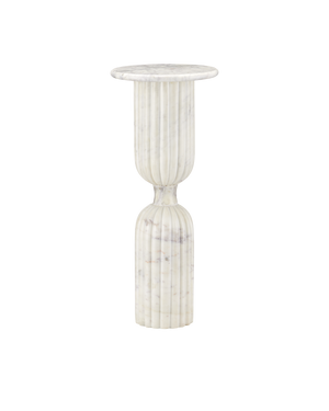 Passementerie White Marble Drinks Table