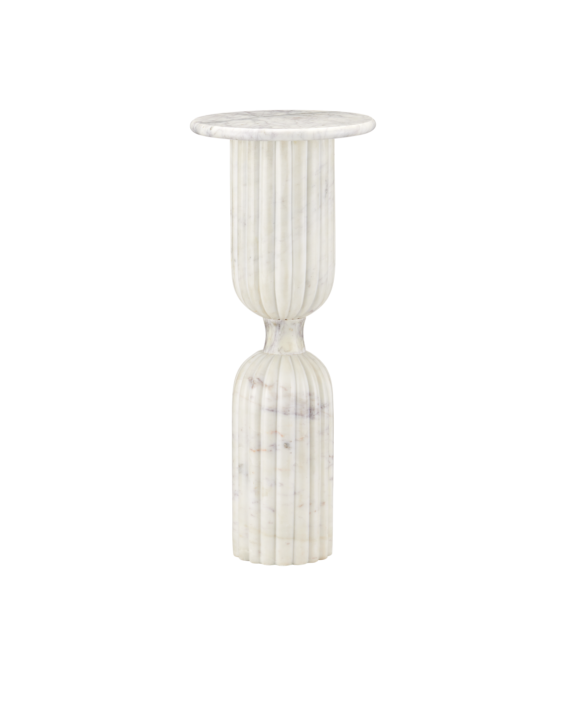 Passementerie White Marble Drinks Table