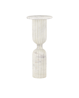 Passementerie White Marble Drinks Table