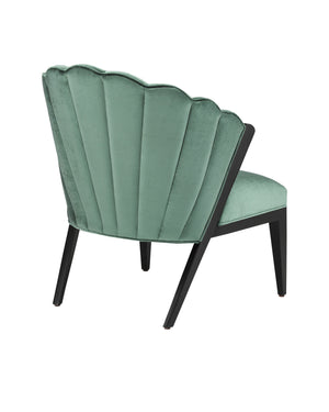 Janelle Black Chair - Velluto Viridian